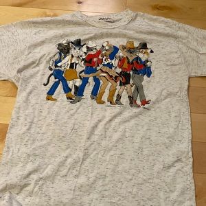 Vintage cowboy cat shirt